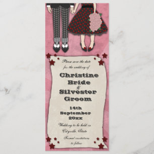 Reserve A Data Rockabilly Wedding, 4x9.25 salvar a data