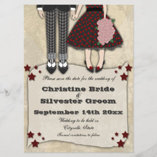 Reserve A Data Rockabilly Wedding, 6.5x8.75 salvar a data