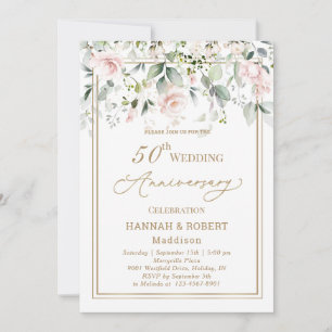 Reserve A Data Rodas Brancas Rosa Brancas do 50º aniversário de C