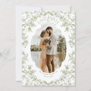 Reserve A Data Romance Floral Chinoiserie Clássico Amor Eucalipto