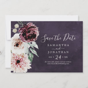 Reserve A Data Romance Floral  Plum Horizontal