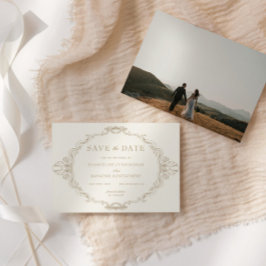 Reserve A Data Romantic Baroque Ornate Frame Photo