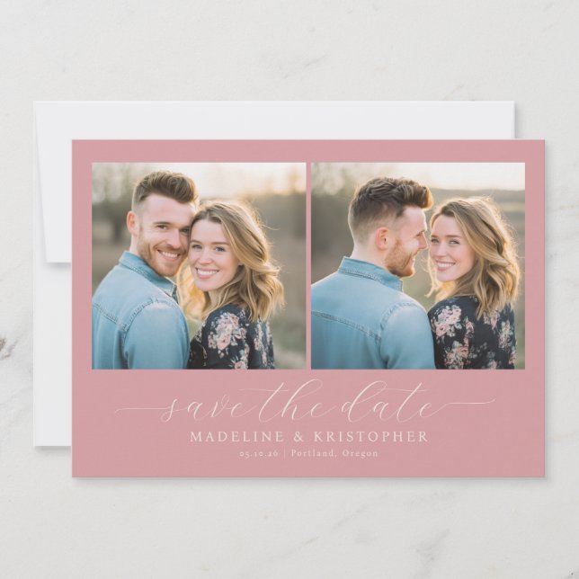 Reserve A Data Romantic Pink Photo Collage (Frente)