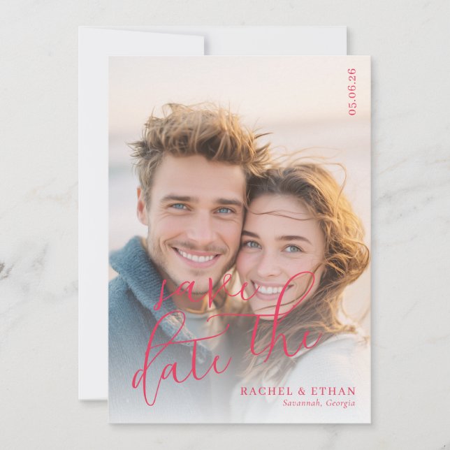 Reserve A Data Romantic Warm Beach Photo (Frente)