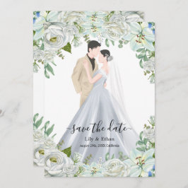 Reserve A Data Romantic Watercolor Wedding