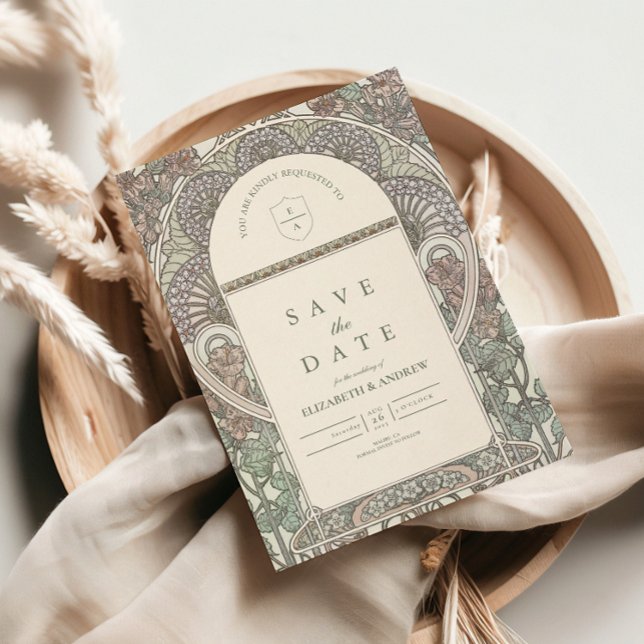 Reserve A Data Romântico Arco Floral Salve o Dia do casamento (Criador carregado)