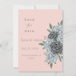 Reserve A Data Romântico Floral Aquarela Salve a Data