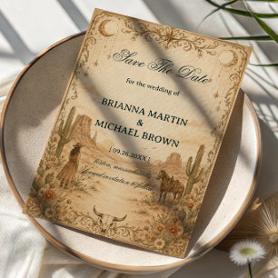 Reserve A Data Romântico Ornamental Western Vintage