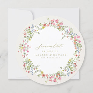 Reserve A Data romântico redondo sem casamento da primavera do ar