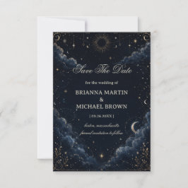 Reserve A Data Romântico Vintage Celestial Meia-Noite