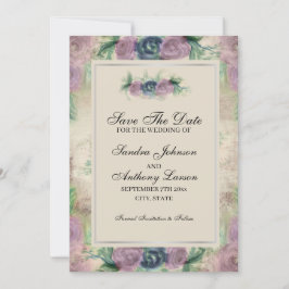 Reserve A Data Rosa Aquarela Floral Salve a Data