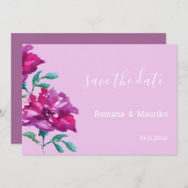 Reserve A Data Rosa Artístico Cores d'água pintadas à mão