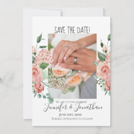 Reserve A Data Rosa Contemporânea Rosa Sua Foto, Salve a Data