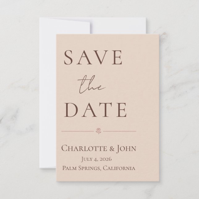 Reserve A Data Rosa do Deserto – Casamento Minimalista Salve a Da (Frente)