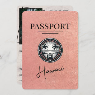 Reserve A Data Rosa Dourado Hawaii Passport Salvar Data