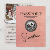 Rosa Dourado Passaporte De Suecia Salvar A Data