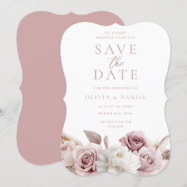 Reserve A Data Rosa Empoeirada & Rosas Rosadas Casamento Todas as