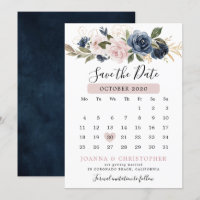 Rosa Mauve Azul Empoeirado Slate Floral Casamento 