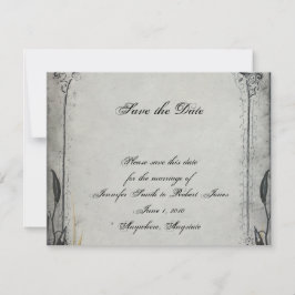 Reserve A Data Rosa preto gótico Trellis Casamento Salve a data