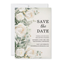 Rosas Brancas Folhagens Casamento Elegante