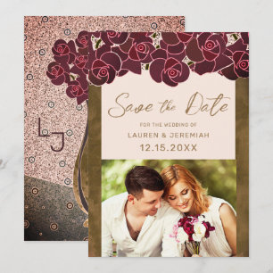 Reserve A Data Rosas de Borgonha Moderna no Casamento de Foto em 