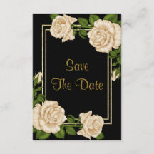 Rosas De Marfim Elegantes E Glitter Dourado Salvem