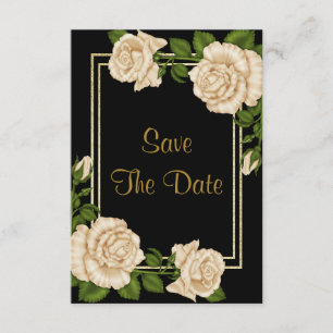 Reserve A Data Rosas De Marfim Elegantes E Glitter Dourado Salvem