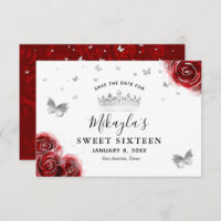 Rosas Prateadas e Vermelhas Elegantes