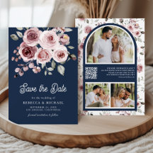 Rosas Rosa Desbotado Código QR de Foto Casamento A