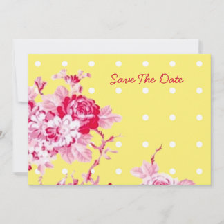 Reserve A Data Rosas Rosa Em Amarelo Salvar A Data