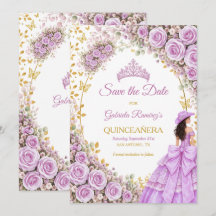Rosas Roxas Lilás Borboleta Dourada Quinceañera