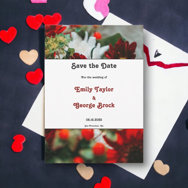 Reserve A Data Rosas vermelhas elegantes florescem flores florais (Criador carregado)