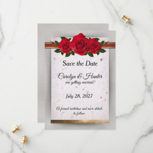 Reserve A Data Rosas vermelhas maravilhosas com Casamento de Dest