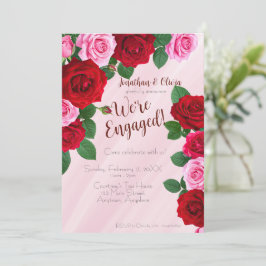 Reserve A Data Roses Engagement Party Invitation