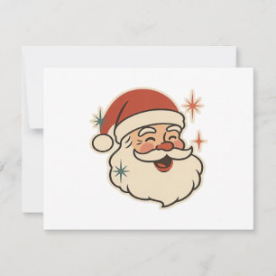 Reserve A Data Rosto Retro do Papai Noel – Festa de Natal Vintage