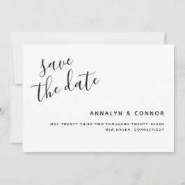 Reserve A Data Roteiro Minimalista Simples | Casamento Moderno e