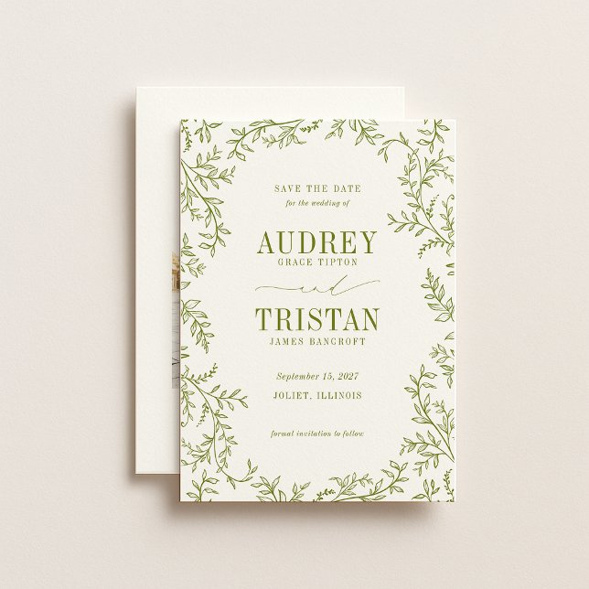 Reserve A Data ROWAN Botanical Wedding Photo (Criador carregado)