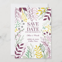 Roxo Amarelo Boho Floral Jardim Verão Outono