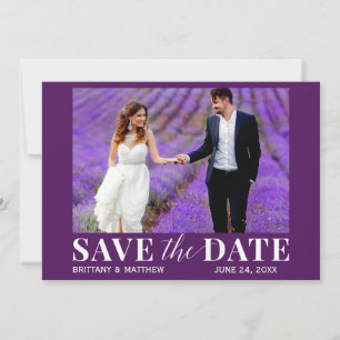 Reserve A Data Roxo de Foto de Tendência Moderna