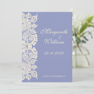Reserve A Data Roxo Floral Lace Guarde A Placa De Data