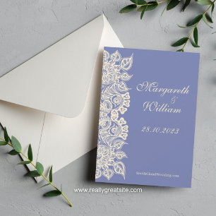 Reserve A Data Roxo Floral Lace Guarde A Placa De Data