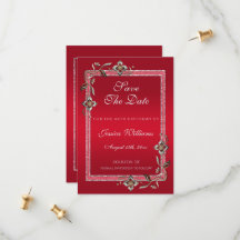 Ruby Red Gems e Glitter Aniversário Glamoroso