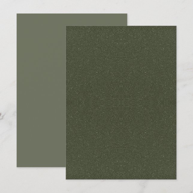 Reserve A Data Ruído Verde de Musgo Plano Salvar a Data – Persona (Frente/Verso)