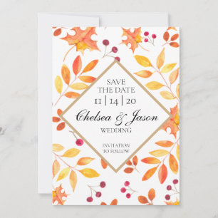 Reserve A Data Rustic Autumn Deixa A Data