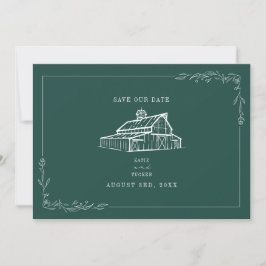 Reserve A Data Rustic Barn Wedding Emerald Green Salva A Data