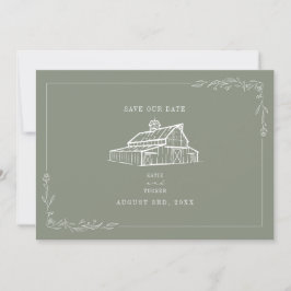 Reserve A Data Rustic Barn Wedding Sage Green Salvar Data