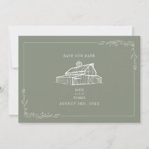 Reserve A Data Rustic Barn Wedding Sage Green Salvar Data