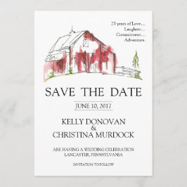 Reserve A Data Rustic Barn Wedding Save the Date