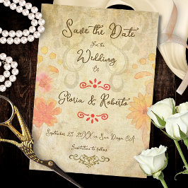 Reserve A Data Rustic Baroque Floral Sacred Heart Mexican Wedding
