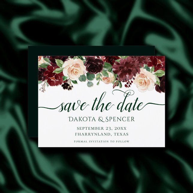 Reserve A Data Rustic Blooms | Terracotta e Marsala Red Garland (Criador carregado)